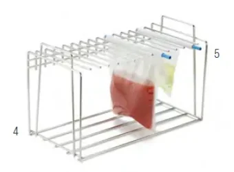 Rack and hangers for Stomacher bags